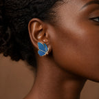Azurewing Butterfly Stud Earrings — view 4