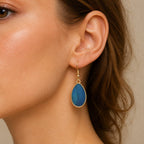 Cerulean Dew Drop Earrings — view 3