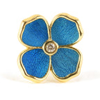 Four-Petal Sky Bloom Stud Earrings — view 2