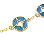 Gilded Current Feather-Art Bracelet — view 2