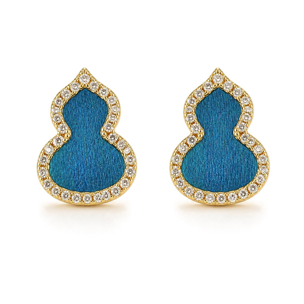 Crystal Gourd Stud Earrings — view 1