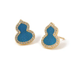Crystal Gourd Stud Earrings — view 3