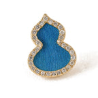 Crystal Gourd Stud Earrings — view 4