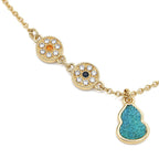 Azure Gourd Pendant Necklace — view 2