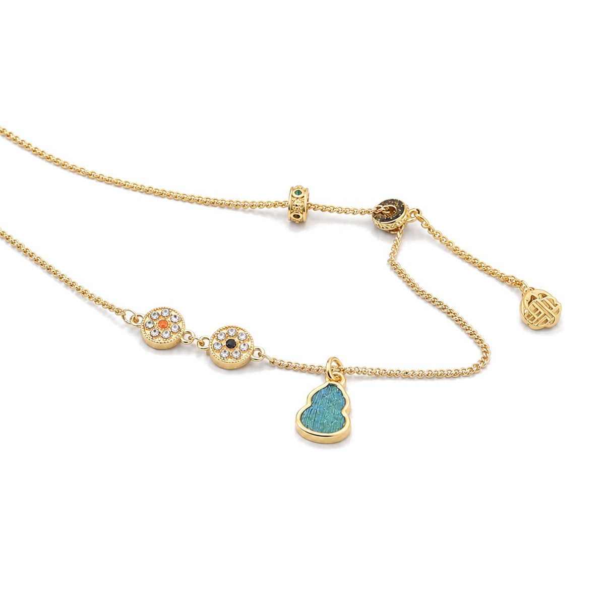 Azure Gourd Pendant Necklace — view 4